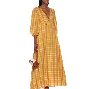 STAUD Amaretti cotton-blend maxi dress MEDIUM
